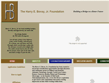 Tablet Screenshot of bovayfoundation.org